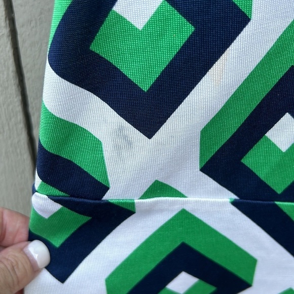 Diane Von Furstenberg Vintage Line Silk Dress Sz 4 Geometric Contemporary - Picture 7 of 7
